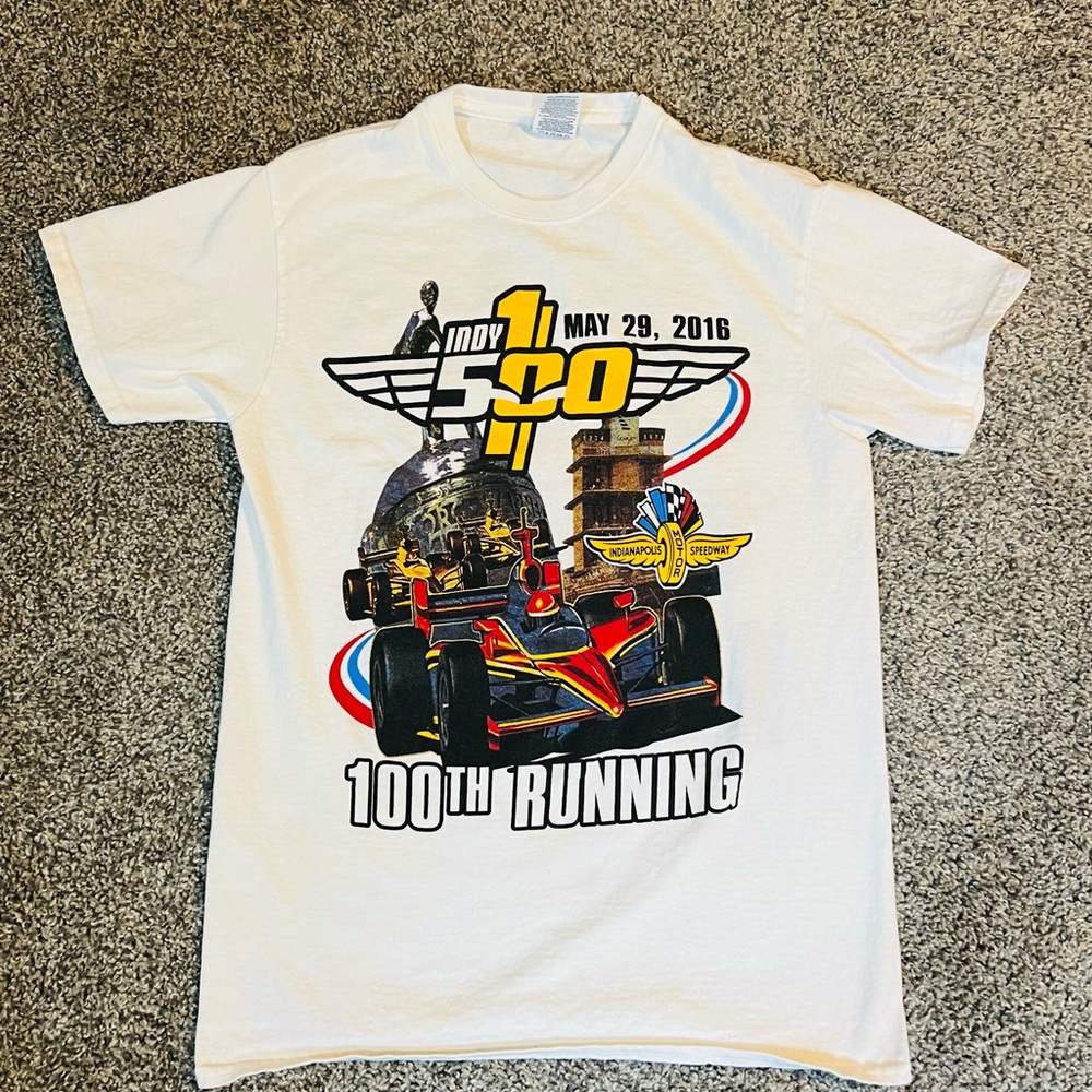 2016 100th Running Indy 500 “I Was There” 2 Sided Graphic T-Shirt Size Small